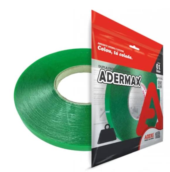 FITA DUPLA FACE MASSA ACRILICA TRANSP. ADERE 19MM X 20M