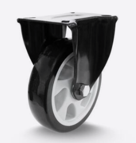 ROD.FIXO 75MM PRETO PL 80X105 RODA BP C/ ROL.ESF.PRETA (8073)